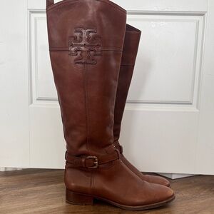 Tory Burch Chestnut Over the Knee Boots